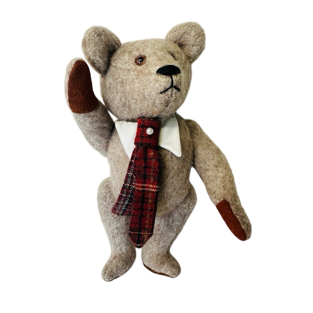 An Original By Ida Kemperman Bear With Neck Tie 9" Vintage Jointed